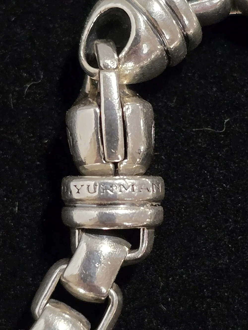 David Yurman 9 Inch Sterling Silver Venetian Box Link Bracelet 7mm 48.29 Grams